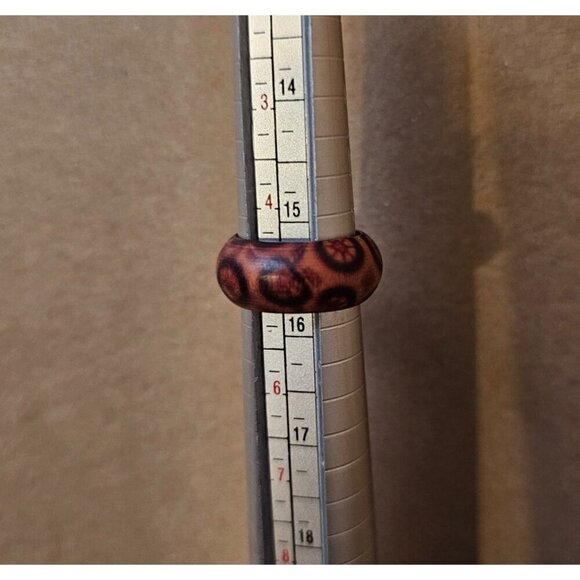 Size 5 Real Wood Unisex Ring Handcrafted Matte Finish Minimalist Jewelry - Picture 3 of 4